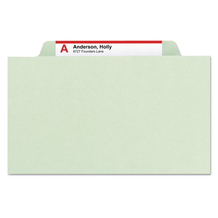 Smead File Folder, 8 Section, Letter, Gray/Green, PK10 14091